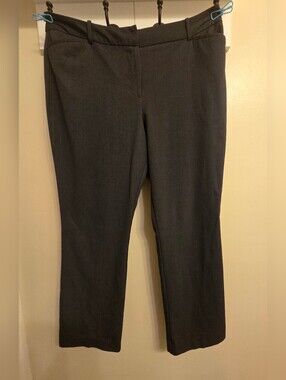 Liz Claiborne Audra Gray Dress Pants 16 Stretch Classic Work Wear Bootcut Slacks